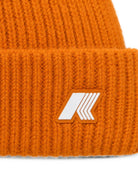 Berretto per bambino K-Way Kids arancione a coste con patch logo K31358W M30 K-WAY KIDS 