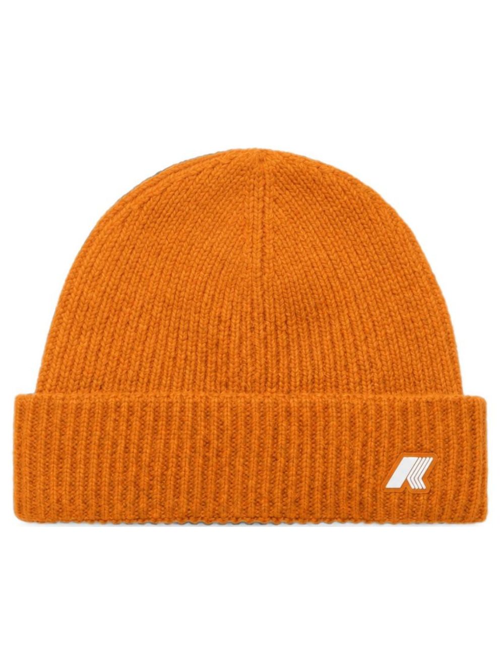 Berretto per bambino K-Way Kids arancione a coste con patch logo K31358W M30 K-WAY KIDS 
