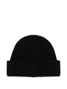 Berretto per bambino K Way Kids nero a coste con applicazione logo K31358W USY K-WAY KIDS 