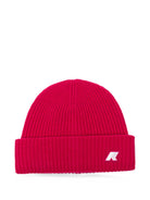 Berretto per bambina K-Way Kids fucsia con toppa con logo K31358W X6R K-WAY KIDS 