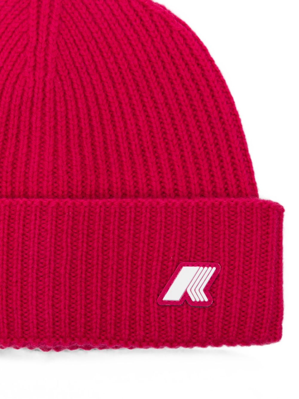 Berretto per bambina K-Way Kids fucsia con toppa con logo K31358W X6R K-WAY KIDS 