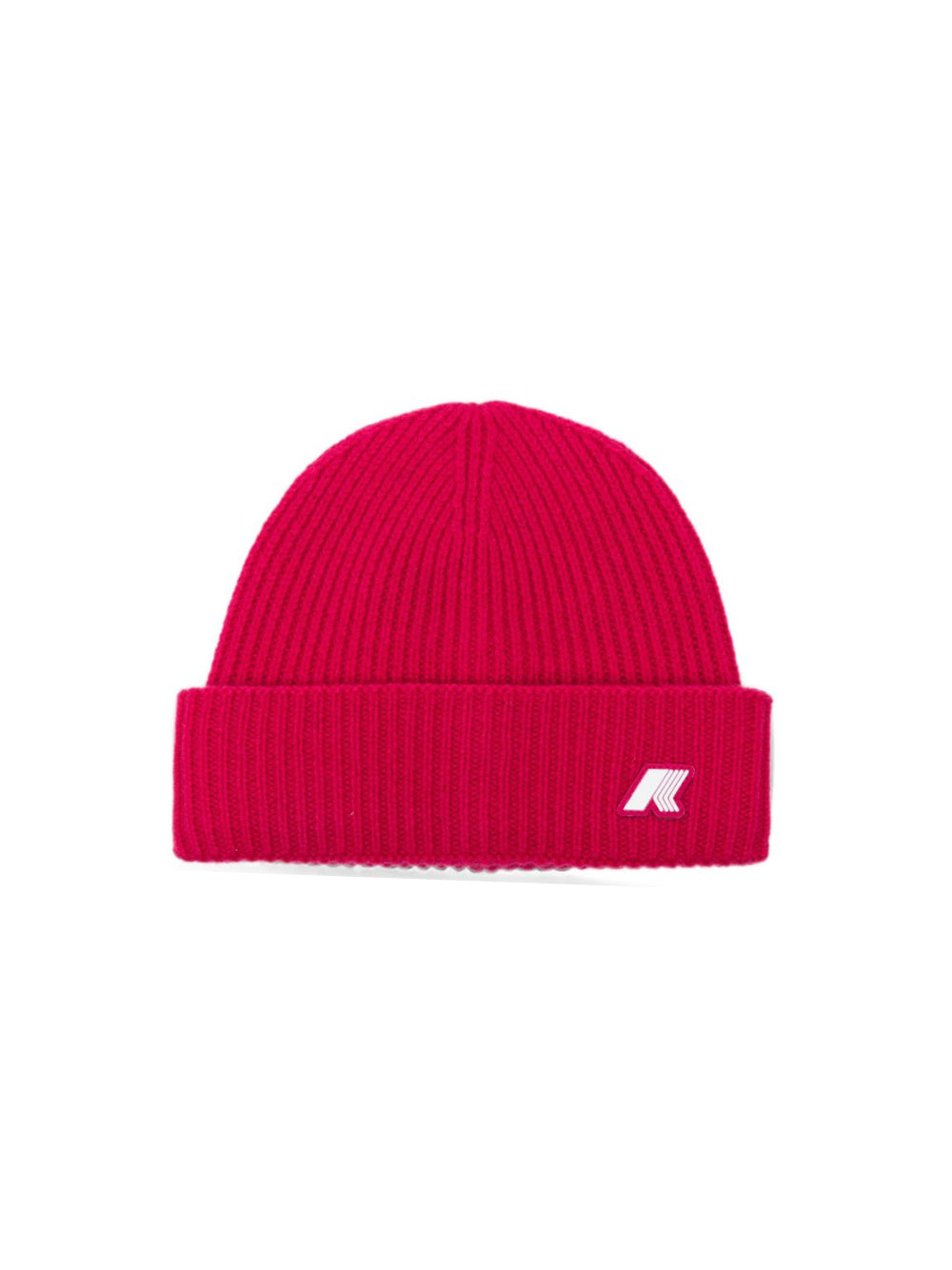 Berretto per bambina K-Way Kids fucsia con toppa con logo K31358W X6R K-WAY KIDS 