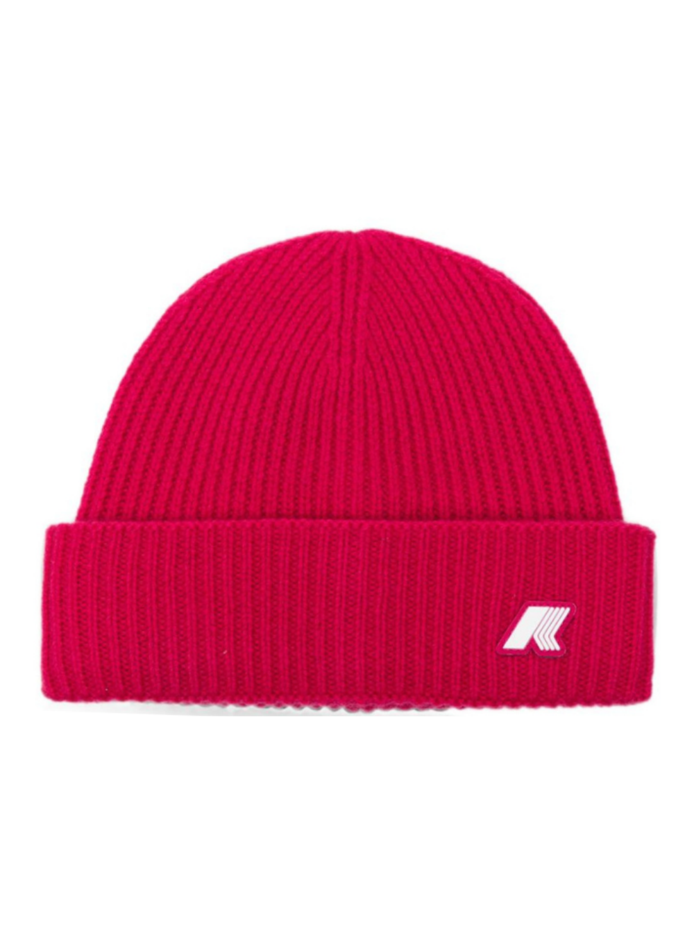 Berretto per bambina K-Way Kids fucsia con toppa con logo K31358W X6R K-WAY KIDS 