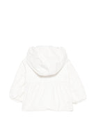 Giacca per neonati K Way Kids bianca con cappuccio e logo K3148WW D14 K-WAY KIDS 