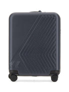 Trolley Eudoxie K-WAY blu con logo stampato all-over K4125ZW K89 K-WAY KIDS 