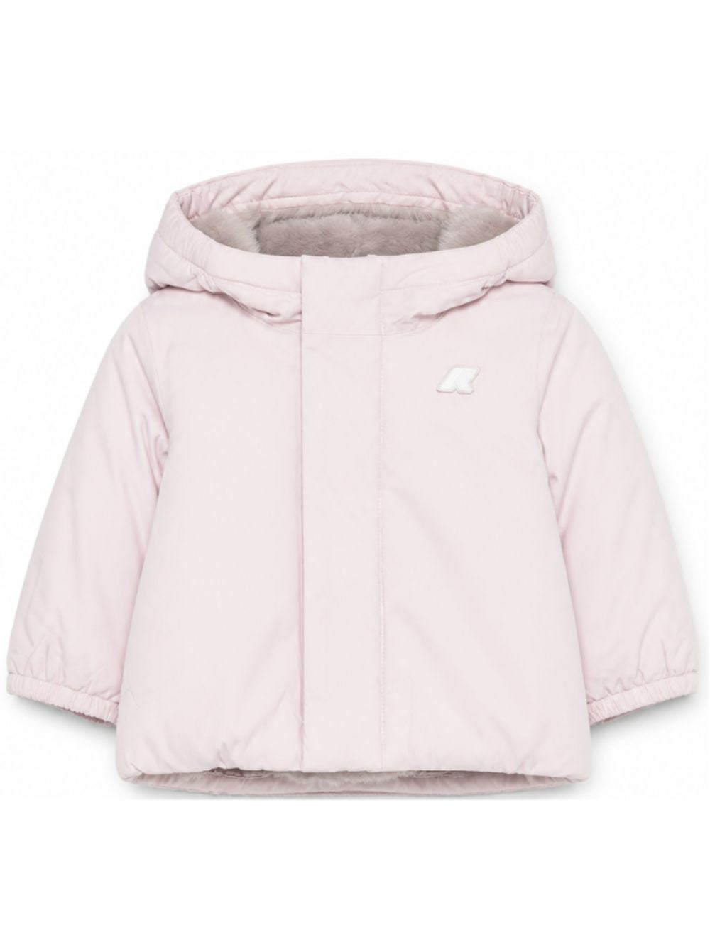 Giubbino per neonata K-WAY Kids rosa con applicazione logo sul davanti K4133HW D11 K-WAY KIDS 