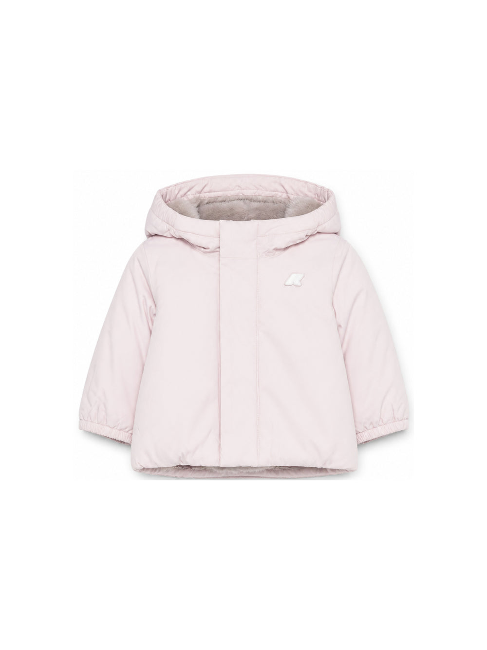 Giubbino per neonata K-WAY Kids rosa con applicazione logo sul davanti K4133HW D11 K-WAY KIDS 