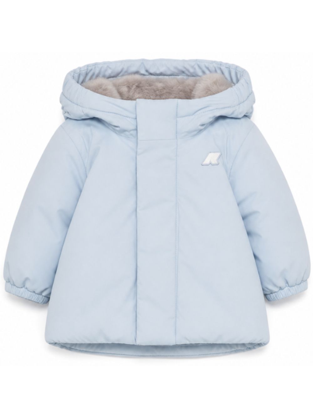 Giubbino E. Jack per neonato K Way Kids azzurro con toppa con logo K4133HW DA1 K-WAY KIDS 