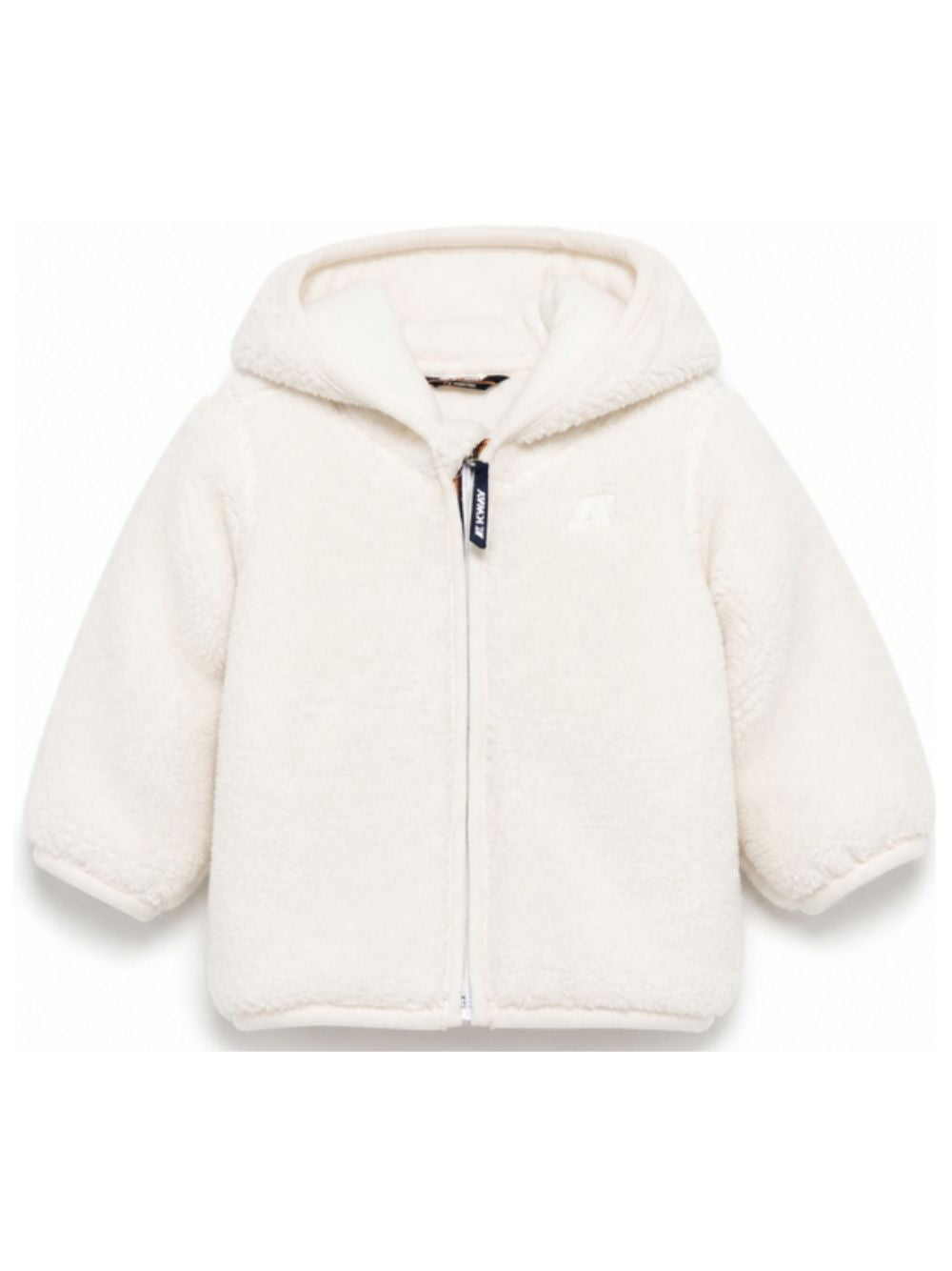 Giubbino per neonati K-WAY Kids bianco con finitura in shearling K41478W 490 K-WAY KIDS 