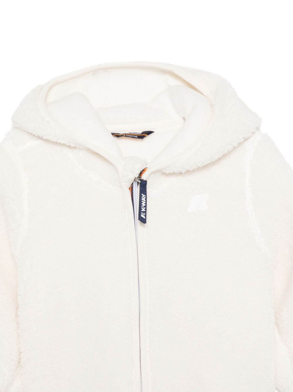 Giubbino per neonati K-WAY Kids bianco con finitura in shearling K41478W 490 K-WAY KIDS 