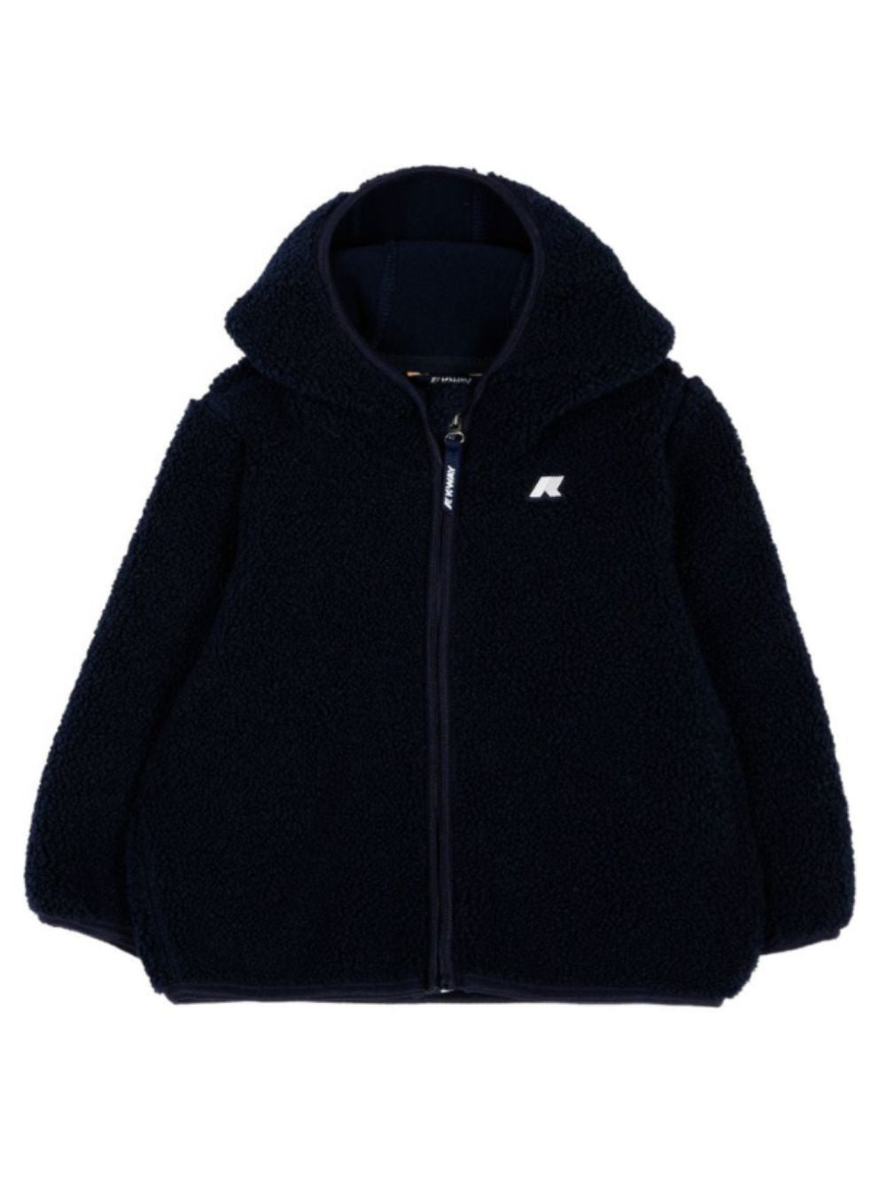 Giubbino per neonato K-Way Kids blu scuro con cappuccio con finta pelliccia K41478W K89 K-WAY KIDS 