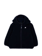Giubbino per neonato K-Way Kids blu scuro con cappuccio con finta pelliccia K41478W K89 K-WAY KIDS 