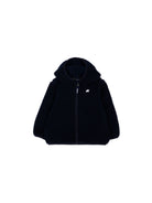 Giubbino per neonato K-Way Kids blu scuro con cappuccio con finta pelliccia K41478W K89 K-WAY KIDS 