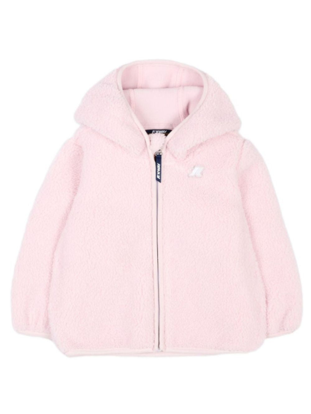 Giubbino per neonata K-Way Kids rosa con cappuccio con finta pelliccia K41478W W4U K-WAY KIDS 