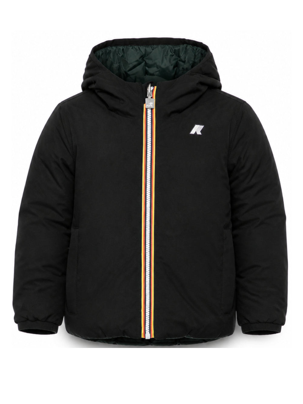 Giacca per bambino K Way Kids nera P. Jack ST Thermo Double con cappuccio K5128VW DDO K-WAY KIDS 