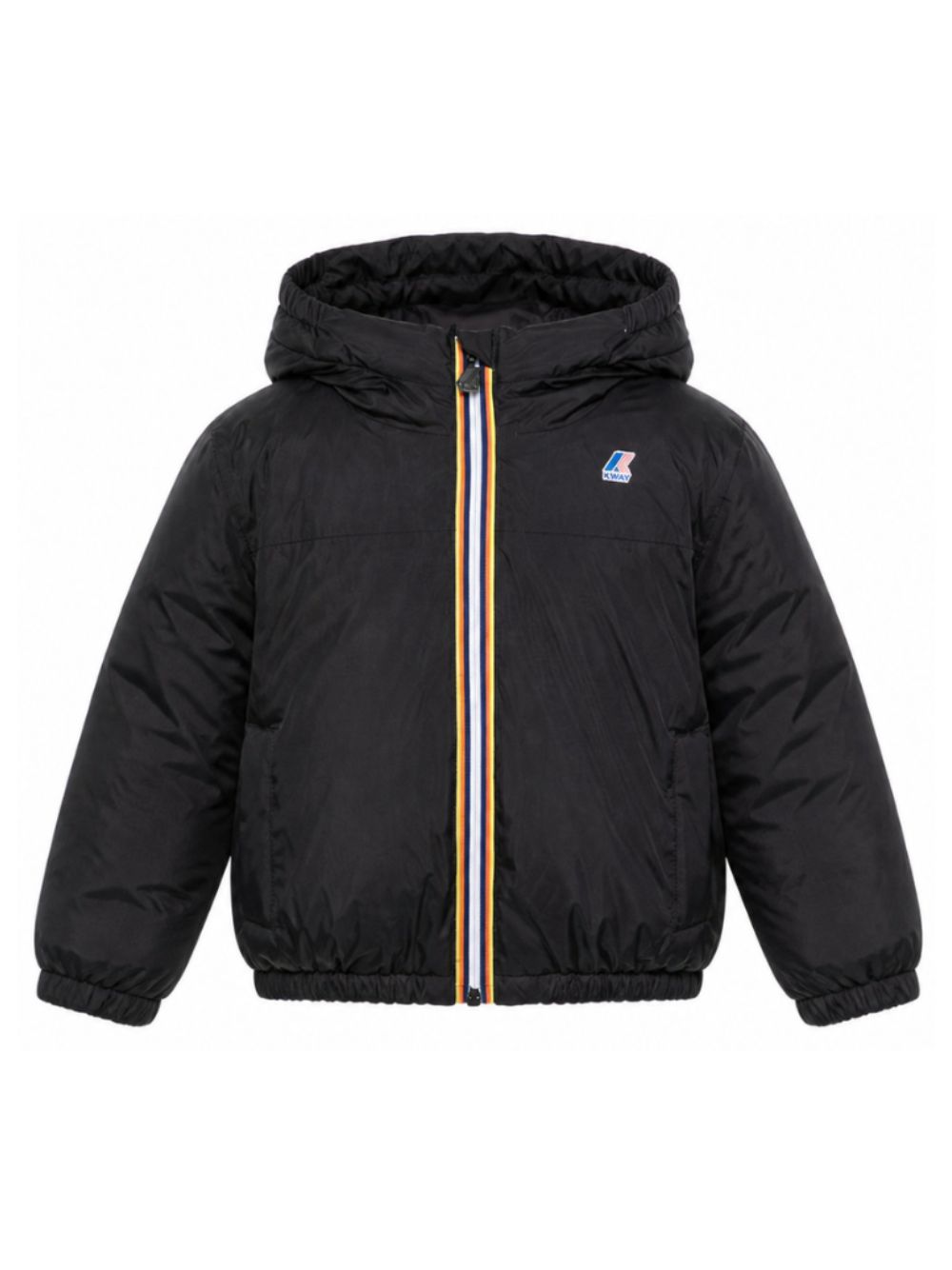 Giubbino per bambini K-Way Kids nero con cappuccio K51322W USY K-WAY KIDS 