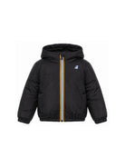 Giubbino per bambini K-Way Kids nero con cappuccio K51322W USY K-WAY KIDS 