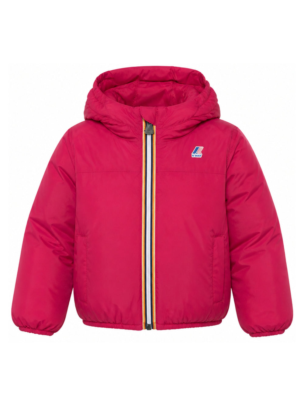 Giacca impermeabile per bambina K Way Kids fucsia con applicazione logo K51322W X6R K-WAY KIDS 