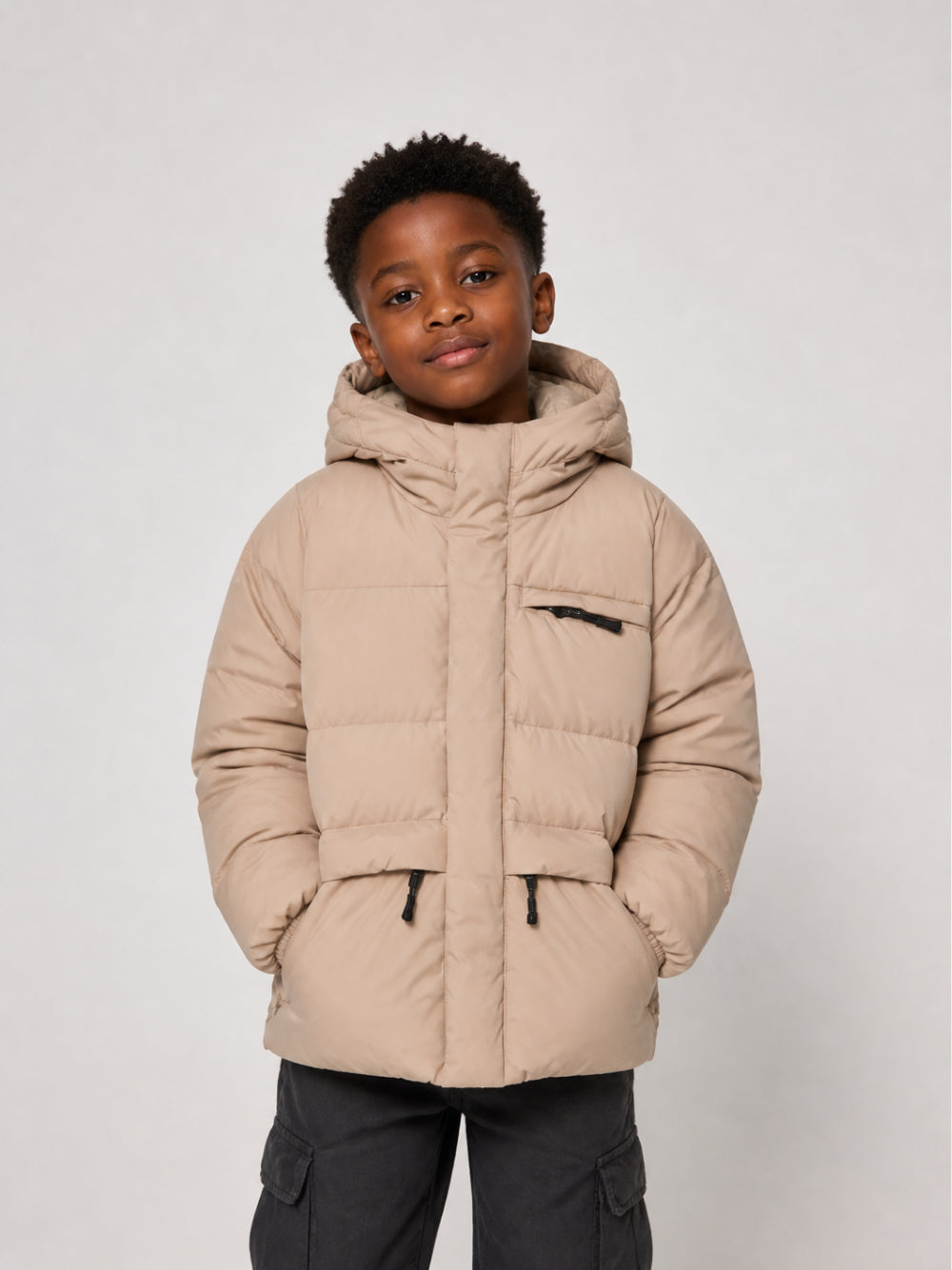 Piumino per bambino k Way Kids beige con design imbottito K6141CW WG9 K-WAY KIDS 