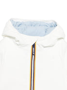 Giacca per neonati K Way Kids bianca con cappuccio e logo ricamato K71338W DA3 K-WAY KIDS 