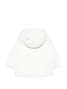 Giacca per neonati K Way Kids bianca con cappuccio e logo ricamato K71338W DA3 K-WAY KIDS 