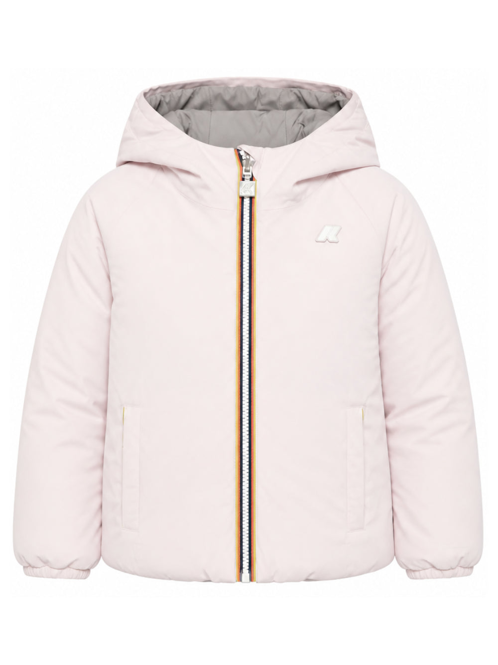 Impermeabile per bambina K Way Kids rosa con cappuccio e logo K71339W DA4 K-WAY KIDS 