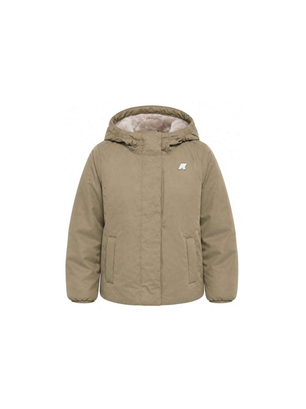 Giacca unisex bambino K-Way Kids beige con toppa logo K7136ZW DC9 K-WAY KIDS 