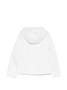 Giacca unisex bambino K-Way Kids bianco con toppa logo<BR/><BR/> K7136ZW DCV K-WAY KIDS 