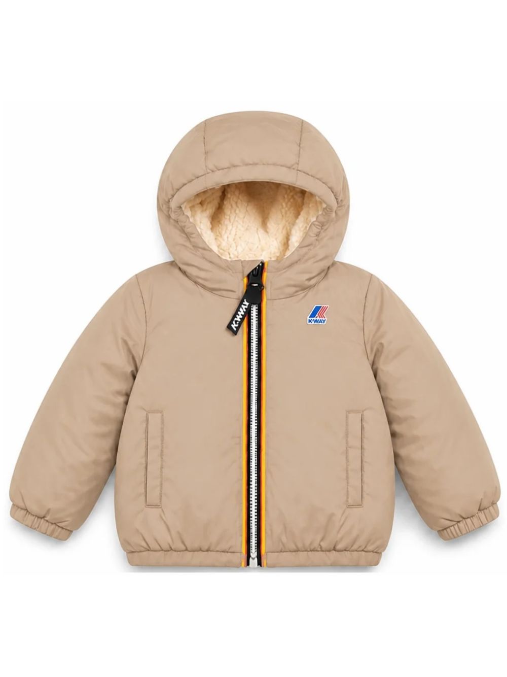 Giubbino per neonati K-Way Kids beige con fodera in pile K7142RW WG9 K-WAY KIDS 