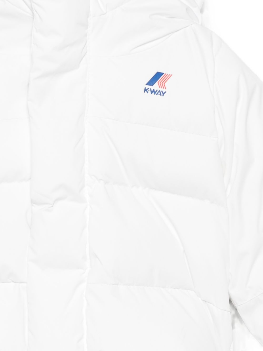 Giubbino per neonati K-WAY Kids bianco con logo sul davanti K7142VW 490 K-WAY KIDS 