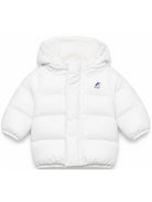 Giubbino per neonati K-WAY Kids bianco con logo sul davanti K7142VW 490 K-WAY KIDS 