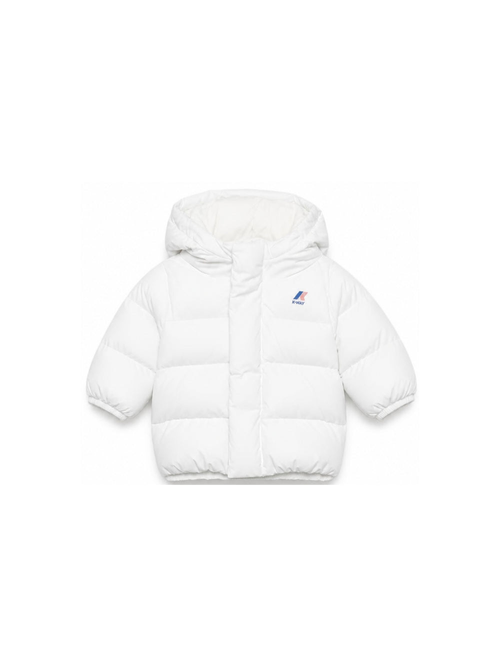 Giubbino per neonati K-WAY Kids bianco con logo sul davanti K7142VW 490 K-WAY KIDS 