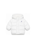 Giubbino per neonati K-WAY Kids bianco con logo sul davanti K7142VW 490 K-WAY KIDS 