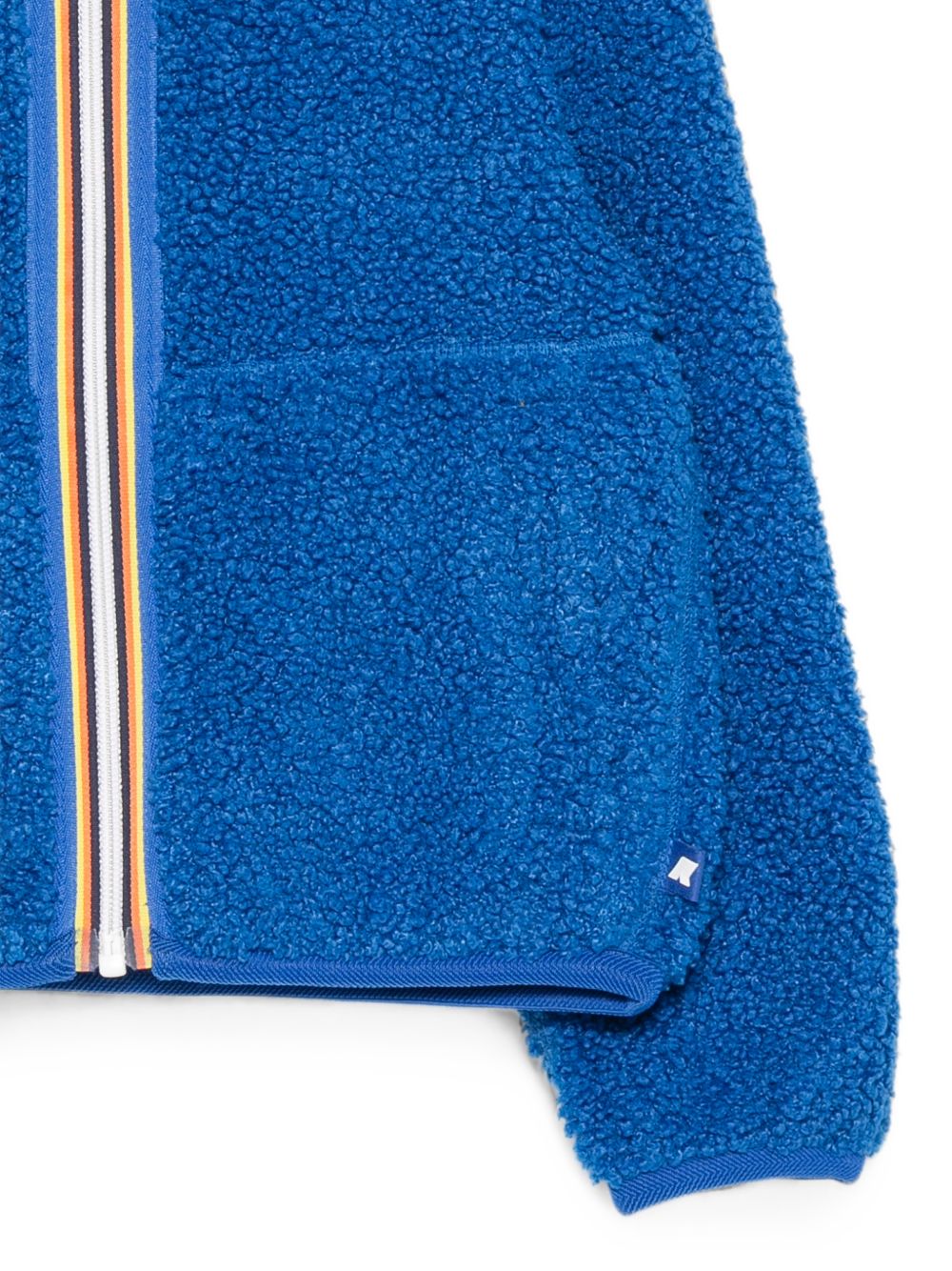 Giacca in pile per bambino K Way Kids blu con cappuccio K8136WW DAL K-WAY KIDS 