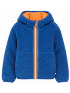 Giacca in pile per bambino K Way Kids blu con cappuccio K8136WW DAL K-WAY KIDS 