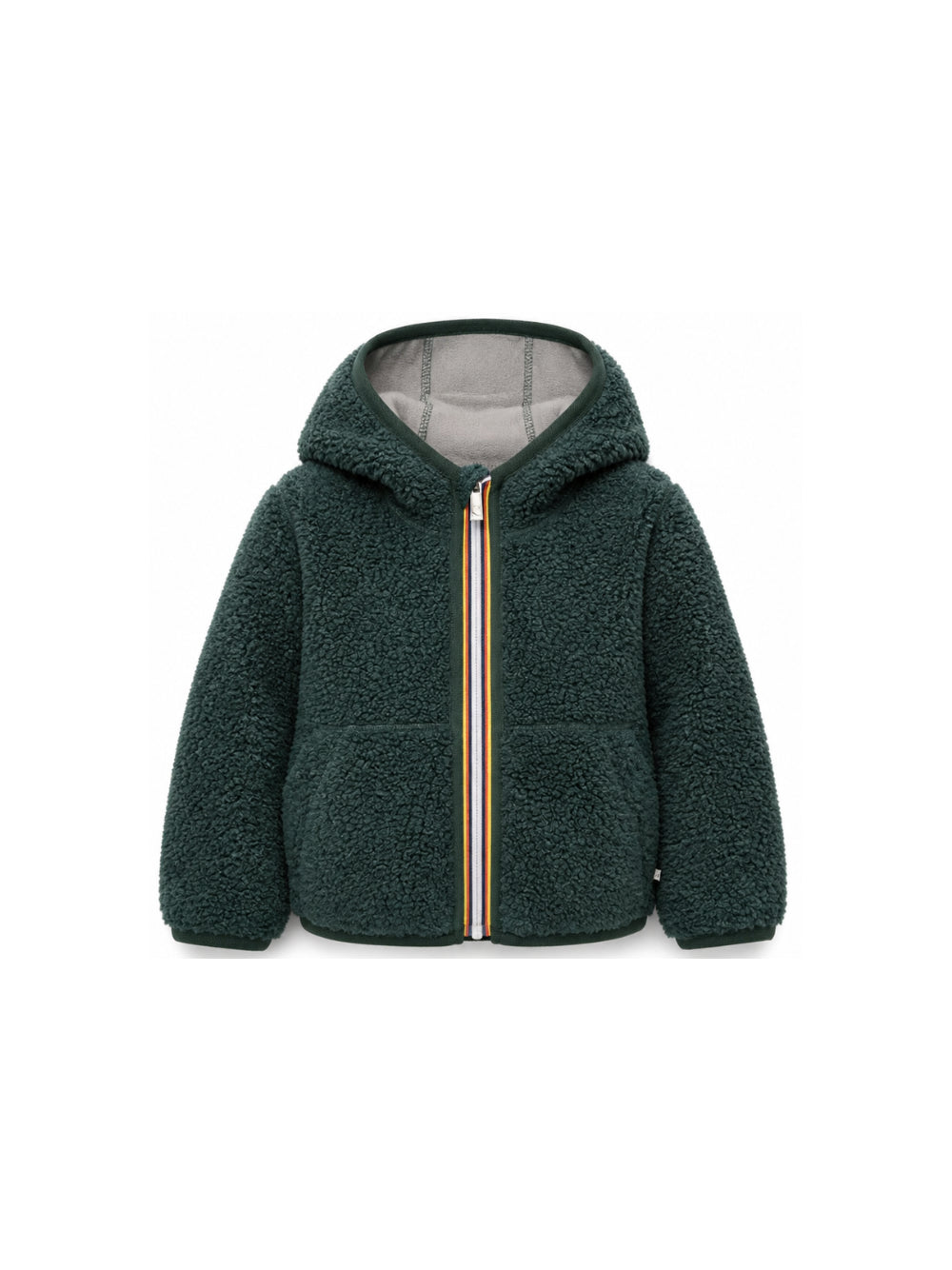Giubbino per bambini K-WAY Kids verde con tessuto in pile K8136WW DAM K-WAY KIDS 