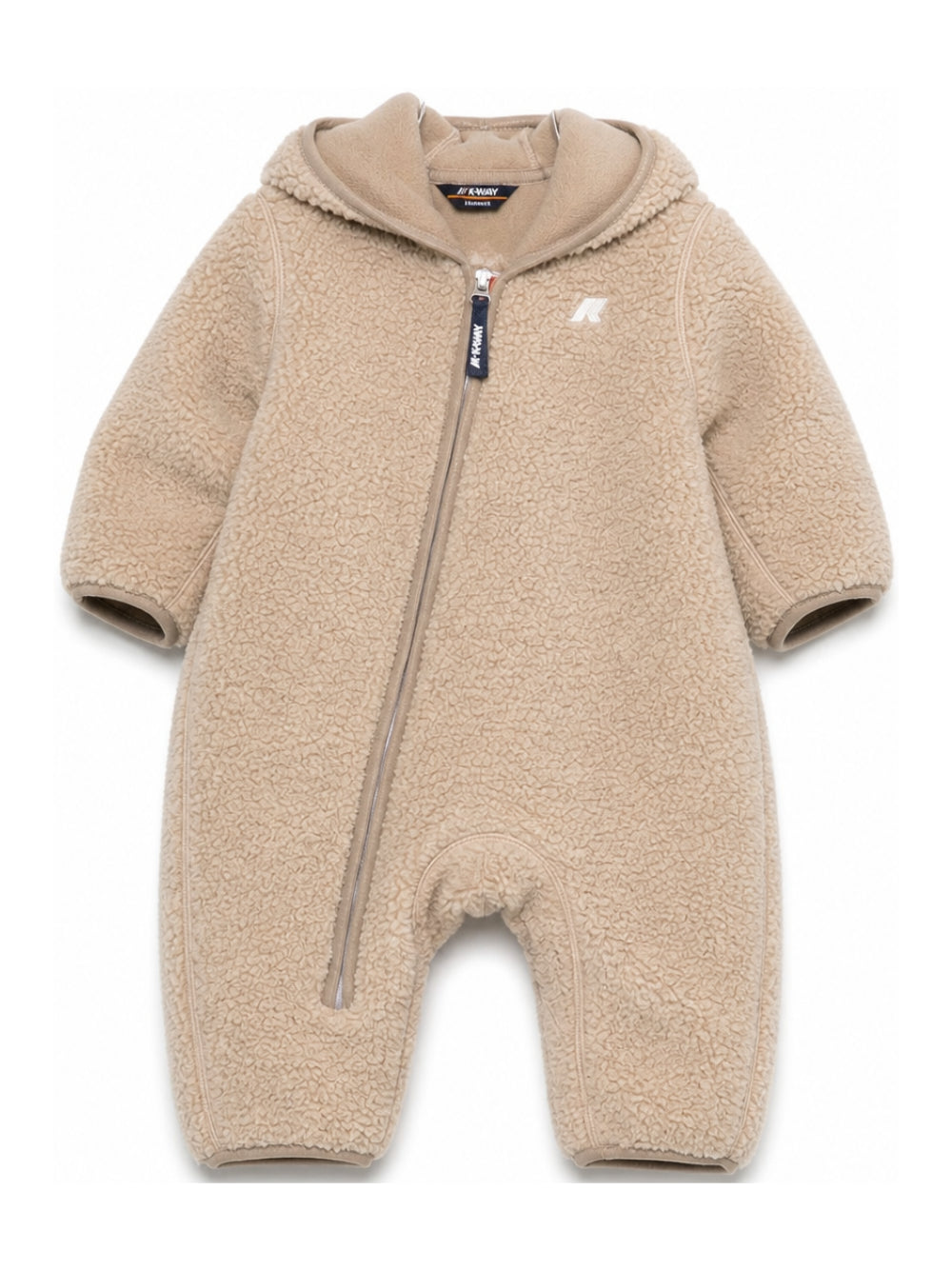 Tutina in pile per neonati K Way Kids beige con cappuccio K8138YW XP2 K-WAY KIDS 