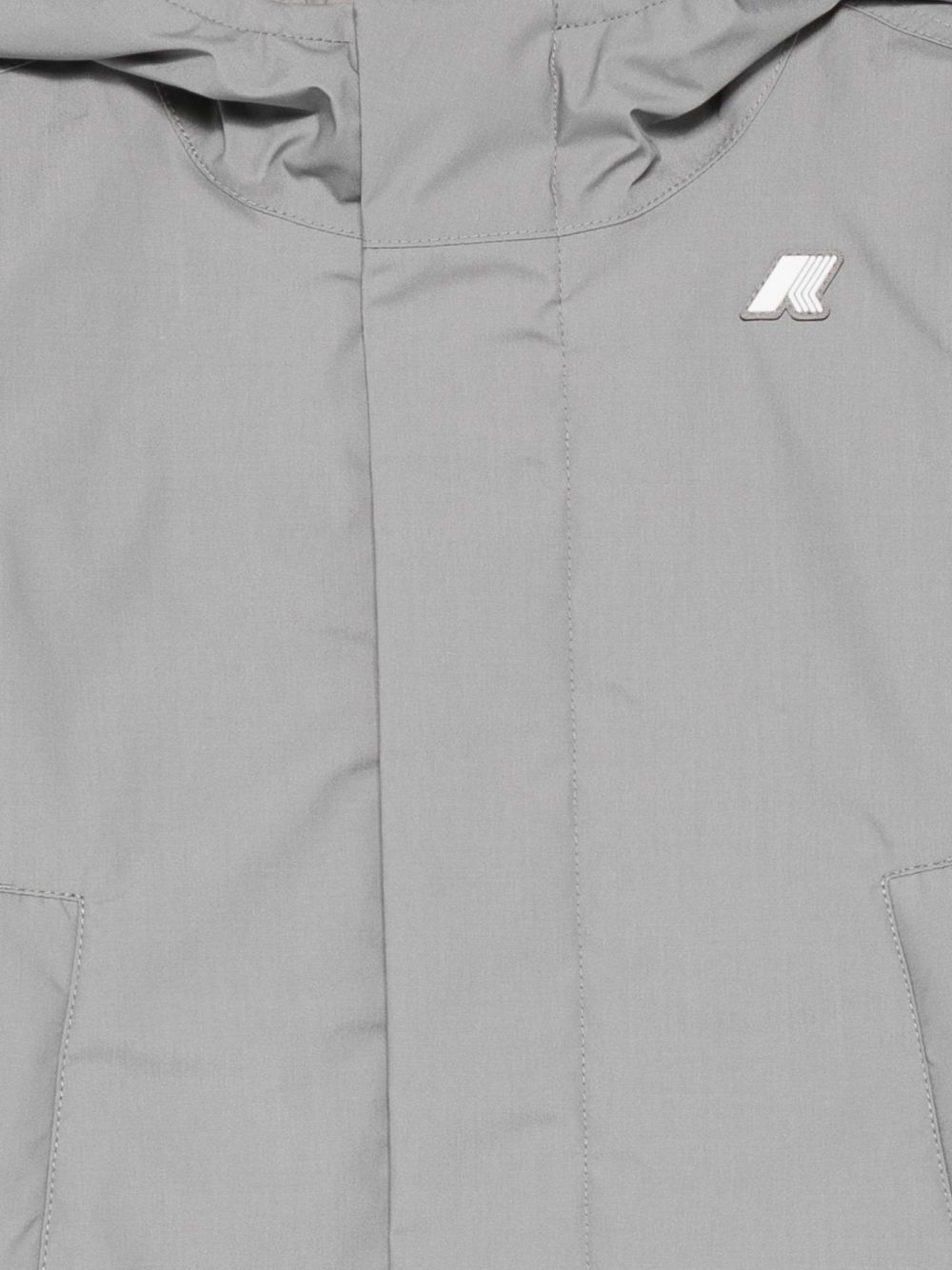Impermeabile per bambino K Way Kids grigio con cappuccio e logo K8145DW 411 K-WAY KIDS 