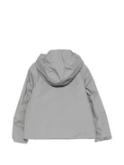 Impermeabile per bambino K Way Kids grigio con cappuccio e logo K8145DW 411 K-WAY KIDS 