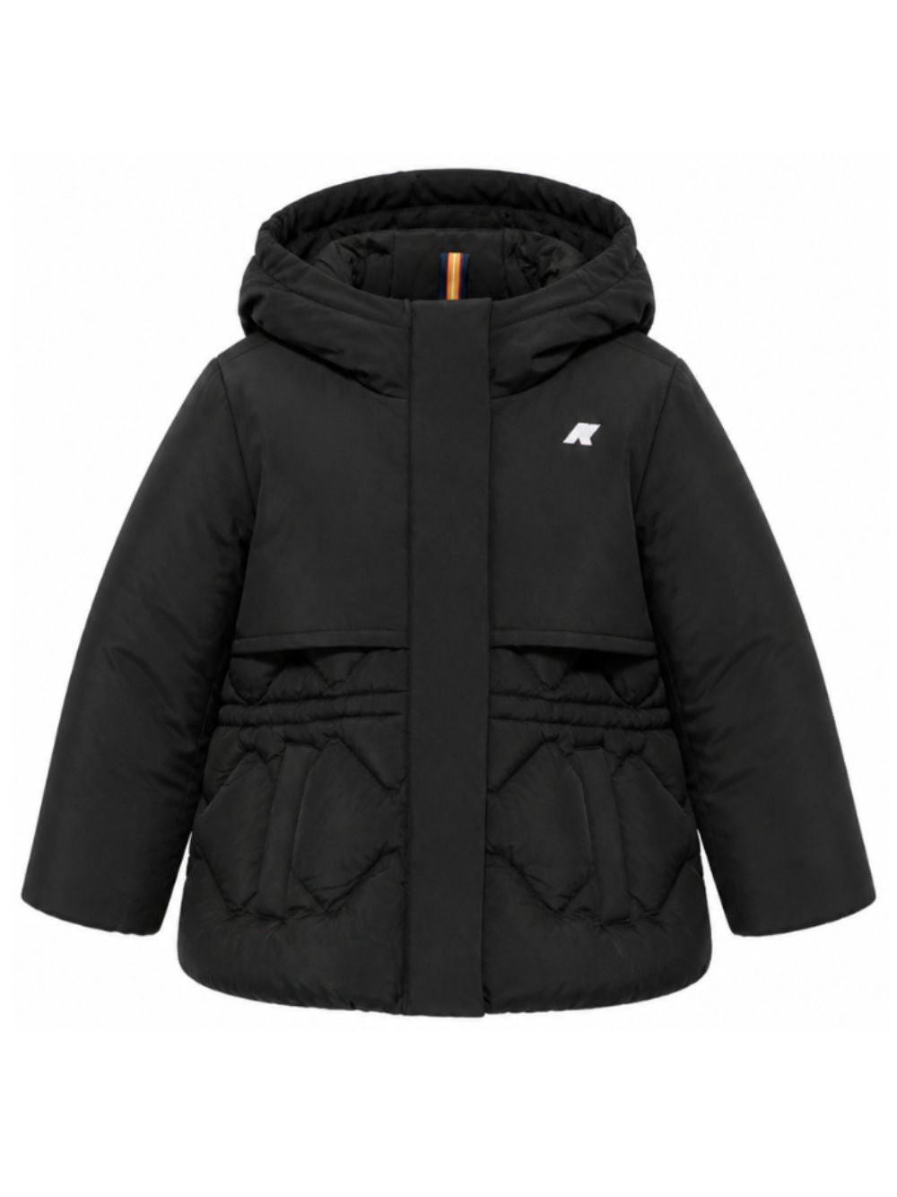 Giubbino per bambina K-WAY Kids nero con design trapuntato K81528W USY K-WAY KIDS 