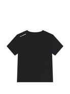 T-shirt Mini Me per bambini Karl Lagerfeld Kids nera con stampa logo sul davanti Z31098 09B KARL LAGERFELD KIDS 
