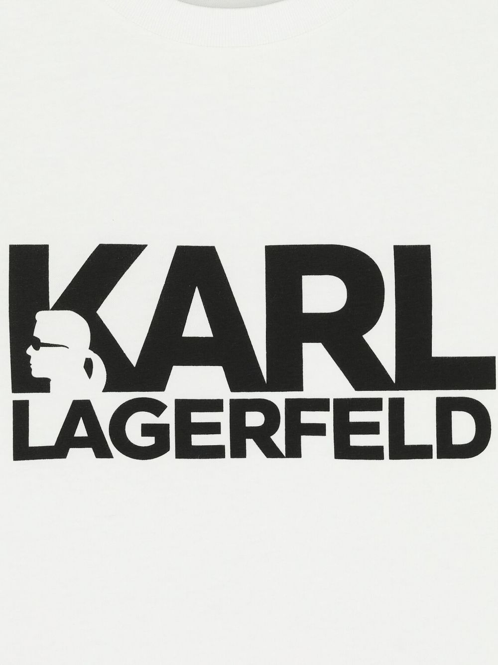 T-shirt Mini Me per bambini Karl Lagerfeld Kids bianca con stampa logo sul davanti Z31098 10P KARL LAGERFELD KIDS 