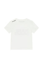 T-shirt Mini Me per bambini Karl Lagerfeld Kids bianca con stampa logo sul davanti Z31098 10P KARL LAGERFELD KIDS 