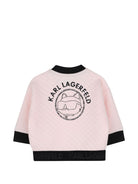 Set tre pezzi per neonata Karl Lagerfeld Kids rosa con logo sul davanti Z31278 46M KARL LAGERFELD KIDS 