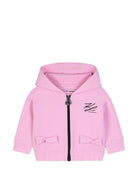 Set tre pezzi per neonata Karl Lagerfeld Kids rosa con stampa Choupette Z31293 47U KARL LAGERFELD KIDS 