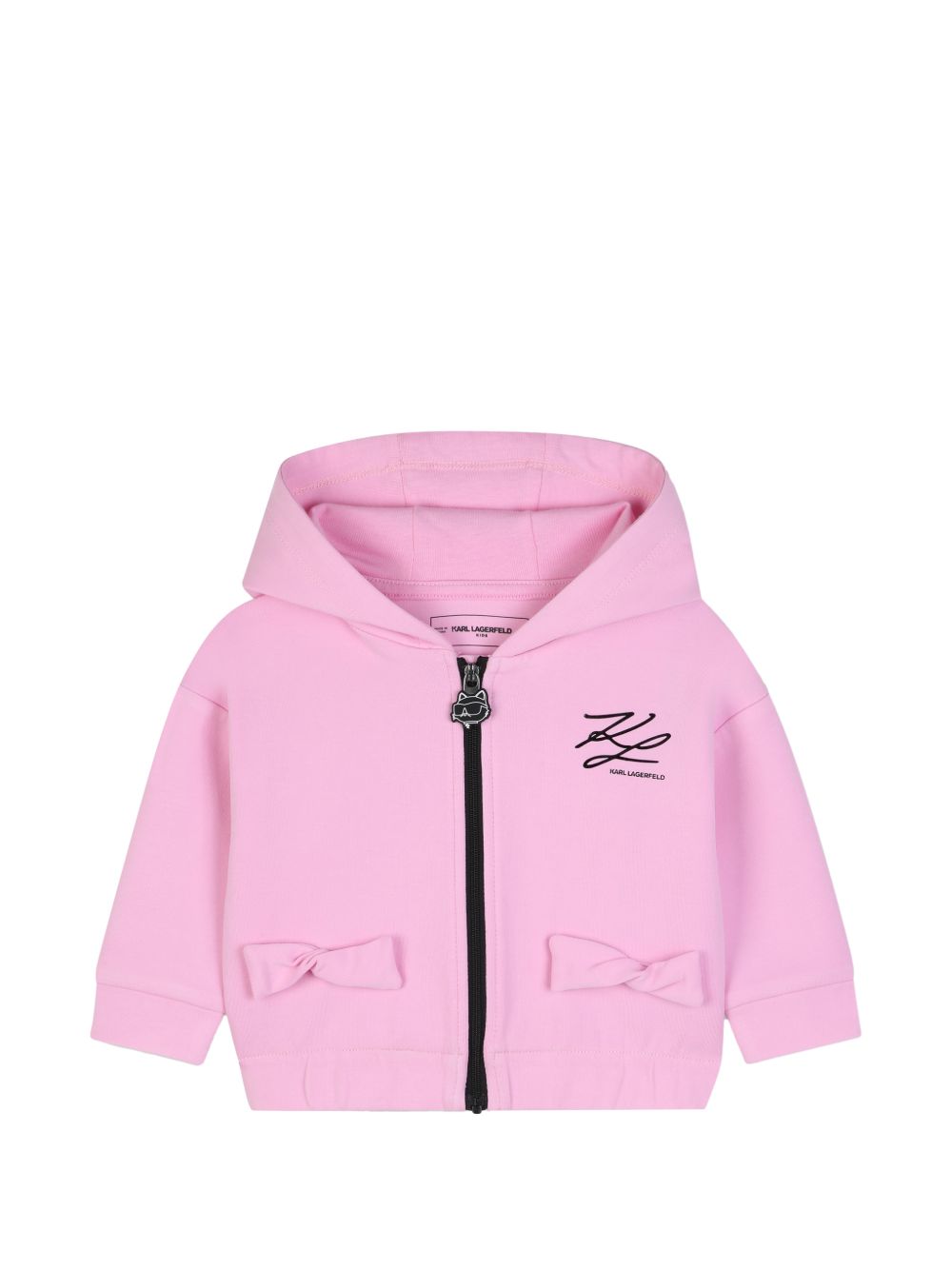Set tre pezzi per neonata Karl Lagerfeld Kids rosa con stampa Choupette Z31293 47U KARL LAGERFELD KIDS 