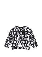 Set tuta sportiva per neonata Karl Lagerfeld Kids nero con stampa logo all-over Z31296 09B KARL LAGERFELD KIDS 