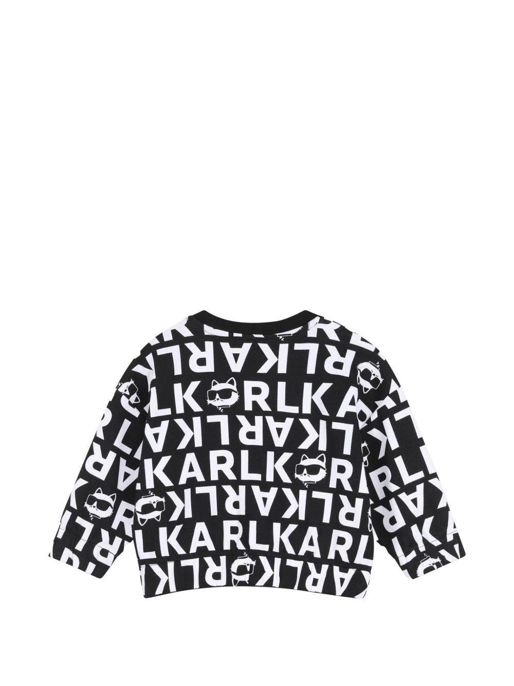 Set tuta sportiva per neonata Karl Lagerfeld Kids nero con stampa logo all-over Z31296 09B KARL LAGERFELD KIDS 