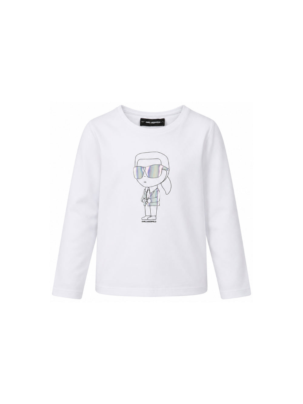 T-shirt per bambini Karl Lagerfeld Kids bianca con stampa grafica Z31307 10P KARL LAGERFELD KIDS 