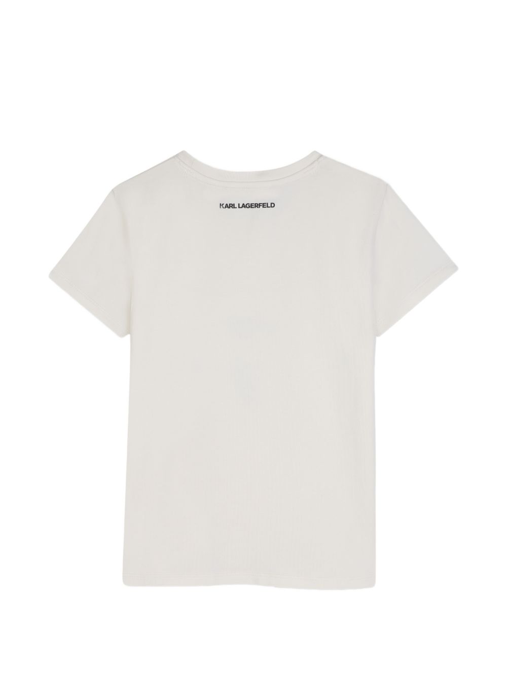 T-shirt per bambino Karl Lagerfeld Kids beige con stampa grafica Z31308 182 KARL LAGERFELD KIDS 